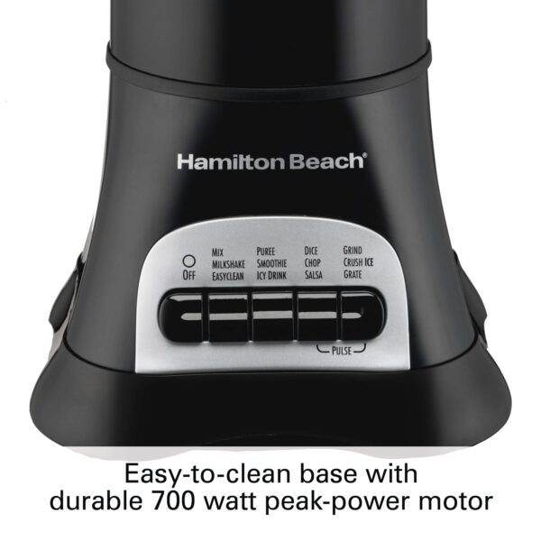 Hamilton Beach Wave Crusher Multi-Function Blender 40 oz Glass Jar Black, 58165 - Image 3