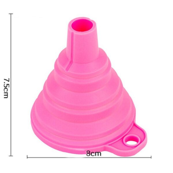 1PCS Red Multifunctional Silicone Funnel Mini Convenient Kitchen Folding And Sub Packaging Tools Kitchen Supplies - Image 5