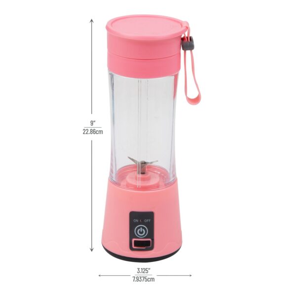 Mind Reader Portable Blender 6 Stainless Steel Blades 12.8 oz Pink - Image 2