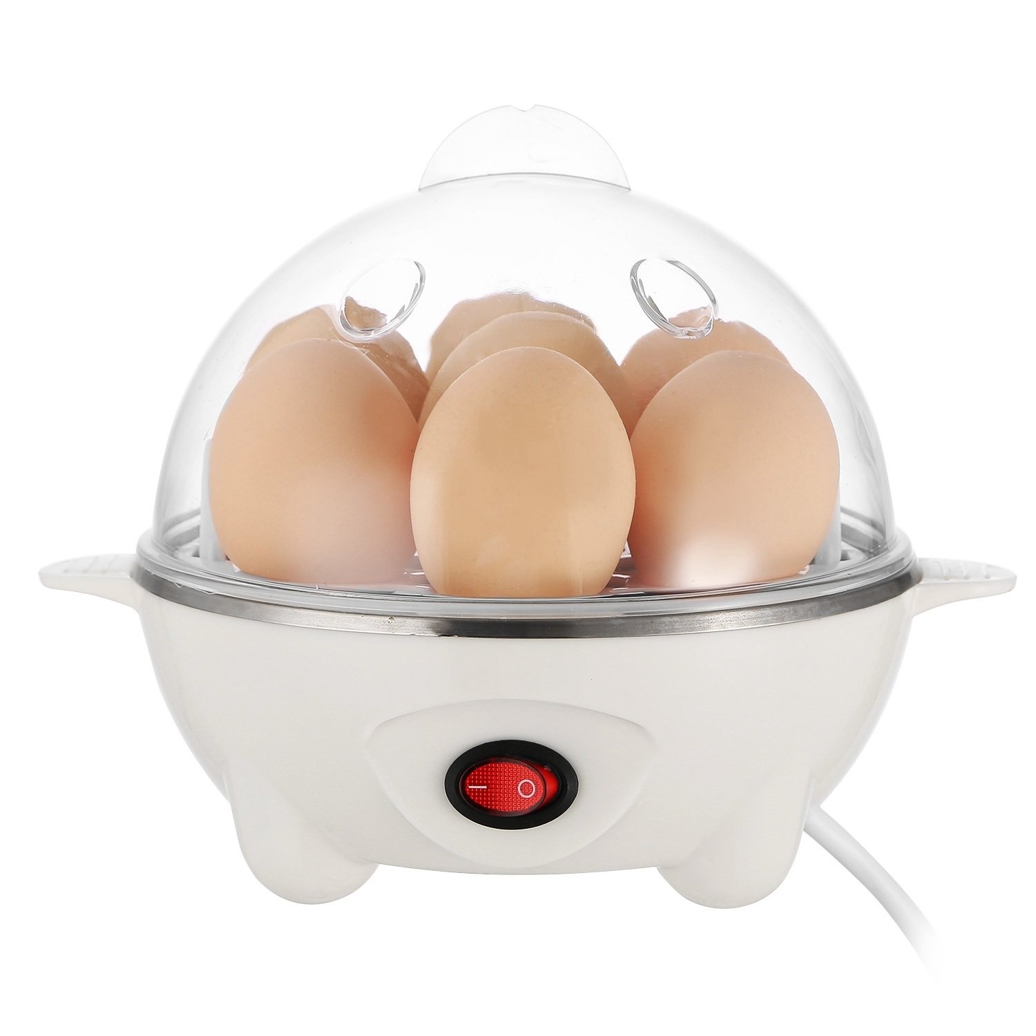 Electric Egg Cooker 7-Capacity BPA-Free Hard-Boiled Egg Maker w/ Auto-Off Measuring Cup - Image 11