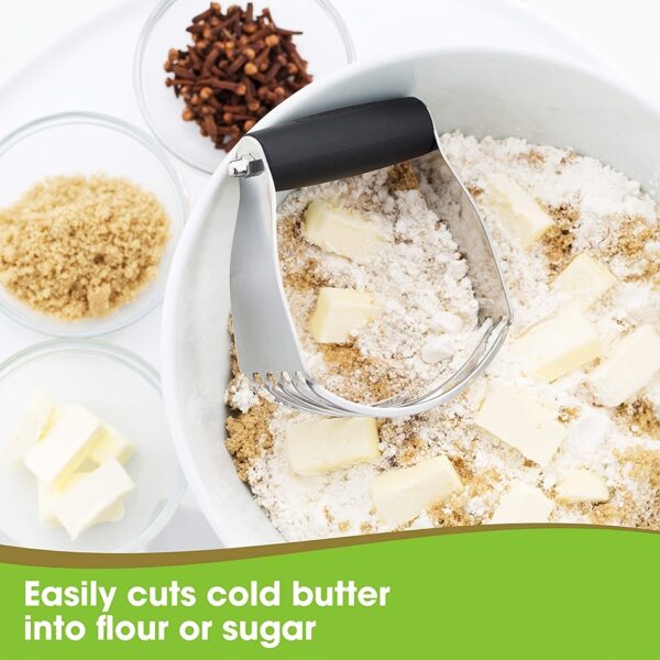 1pc Dough Blender Top Professional Pastry Cutter With Heavy Duty Stainless Steel Blades Medium Size 0.50lb - Image 4