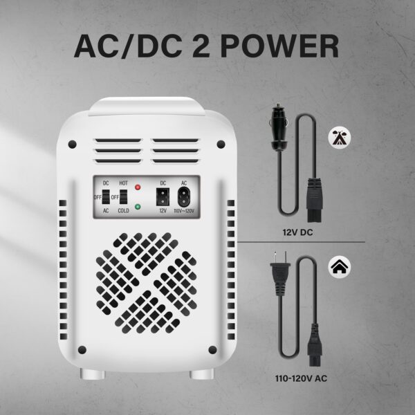 Mini Fridge, 4L/6 Can Portable Cooler & Warmer Freon-Free Small Refrigerator Provide Compact Storage for Skincare, Beverage, Food, Cosmetics, White - Image 3