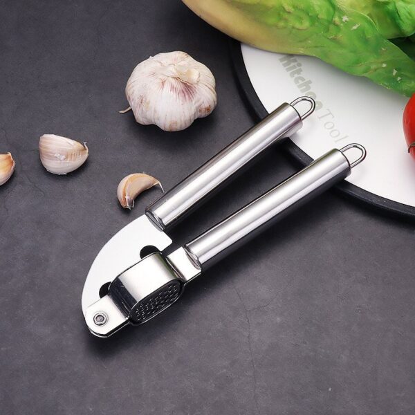 Stainless Steel Garlic Press Household Garlic Garlic Press Manual Garlic Press Creative Kitchen Tools - Image 5