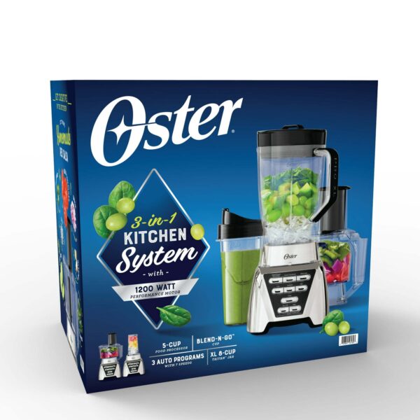 Oster 3-in-1 Blender and Food Processor System with 1200-Watt Motor and 5-Cup Capacity - Image 3