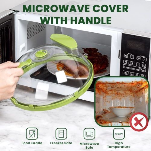 Microwave Cover for Food, Clear Microwave Splatter Cover - Image 4