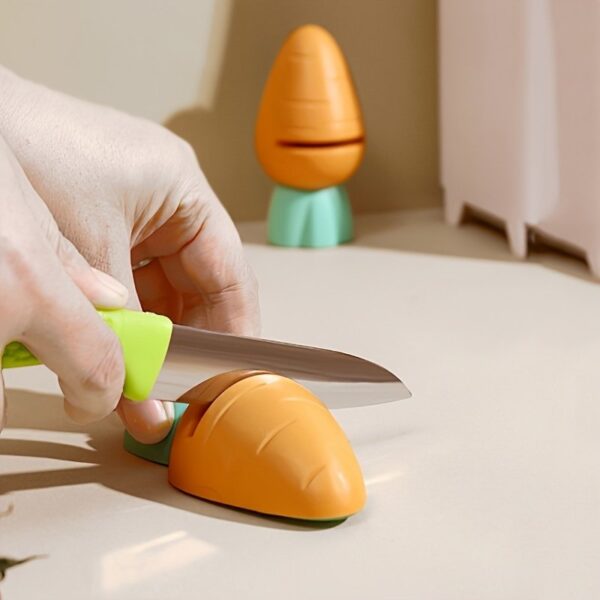 1pc Multifunctional Sharpening Stone; Quick Sharpener; Cute Carrot Mini Sharpener; Kitchen Gadgets - Image 2