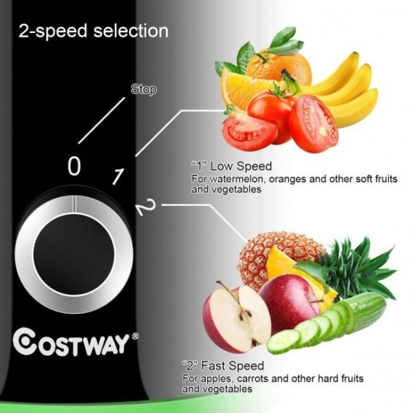 2 Speed Wide Mouth Fruit and Vegetable Centrifugal Electric Juicer - Image 8