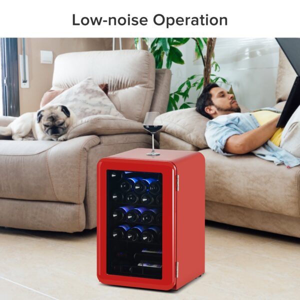 Countertop Wine Cooler with Compressor System and Digital Temperature Control - UV-Protective Finish, Holds 24 Standard Bottles - Image 7