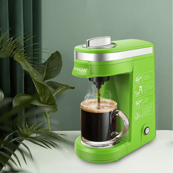 CHULUX Single Serve Coffee Maker with Removable Drip Tray,Green - Image 6