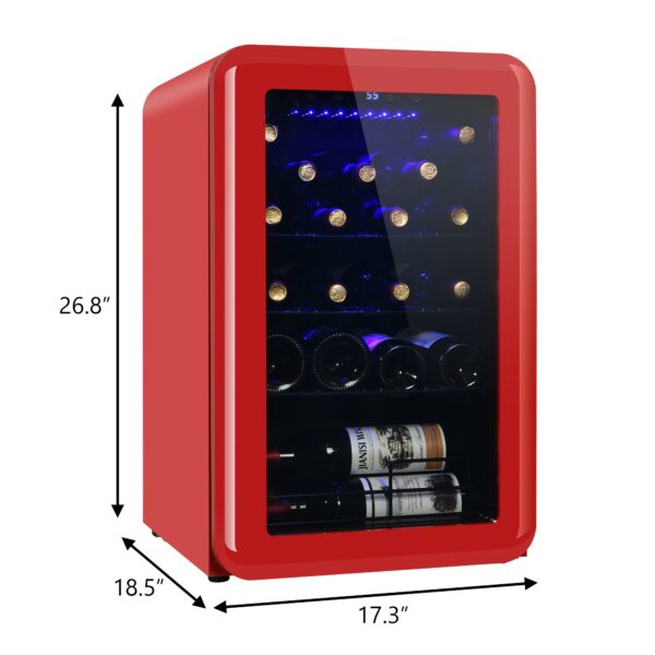 Countertop Wine Cooler with Compressor System and Digital Temperature Control - UV-Protective Finish, Holds 24 Standard Bottles - Image 11
