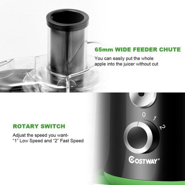 2 Speed Wide Mouth Fruit and Vegetable Centrifugal Electric Juicer - Image 4