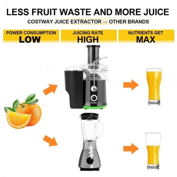 2 Speed Wide Mouth Fruit and Vegetable Centrifugal Electric Juicer - Image 2