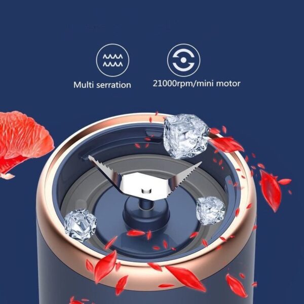 Small Electric Juicer 6 Blades Portable Juicer Cup Juicer Fruit Juice Cup Automatic Smoothie Blender Ice CrushCup - Image 3