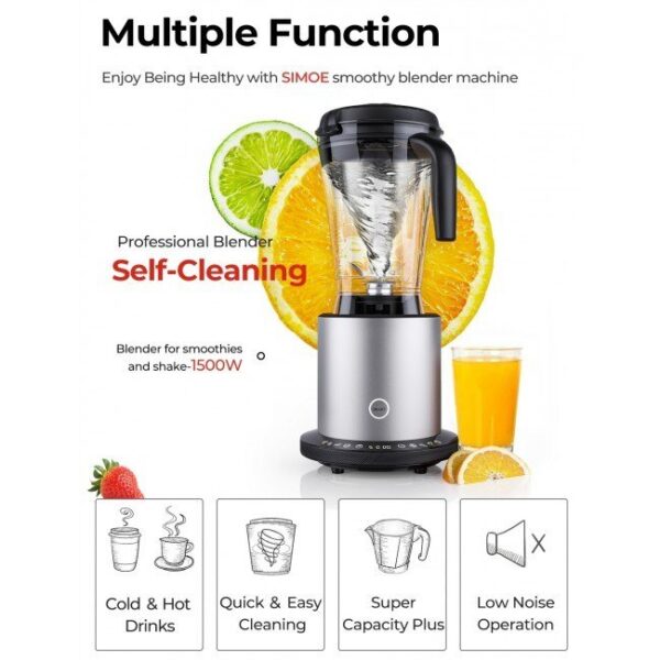 1500W Smoothie Maker High Power Blender with 10 Speeds - Image 4