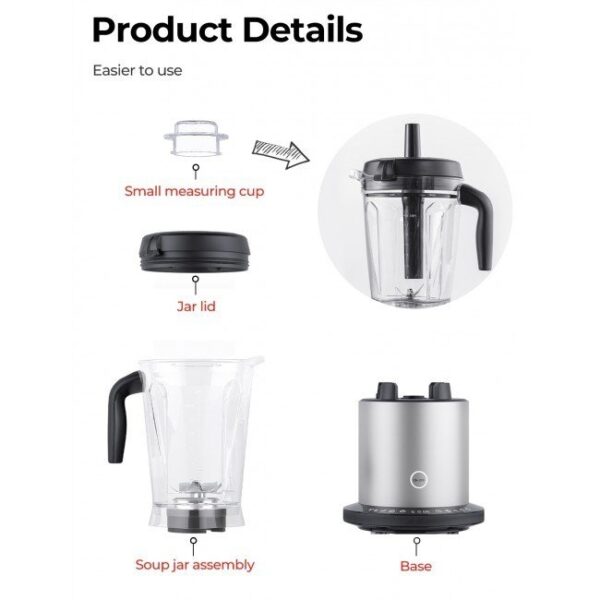 1500W Smoothie Maker High Power Blender with 10 Speeds - Image 3