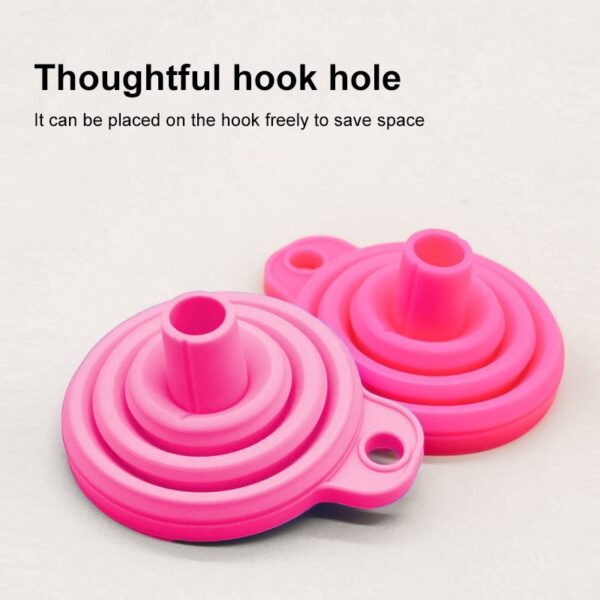 1PCS Red Multifunctional Silicone Funnel Mini Convenient Kitchen Folding And Sub Packaging Tools Kitchen Supplies - Image 2