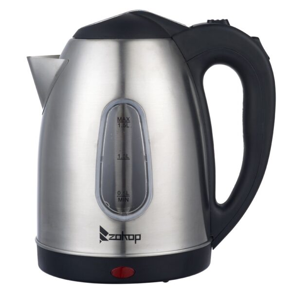 US Standard ZOKOP HD-1802S 120V 1200W 1.5L Stainless Steel Electric Kettle with Water Window - Image 8