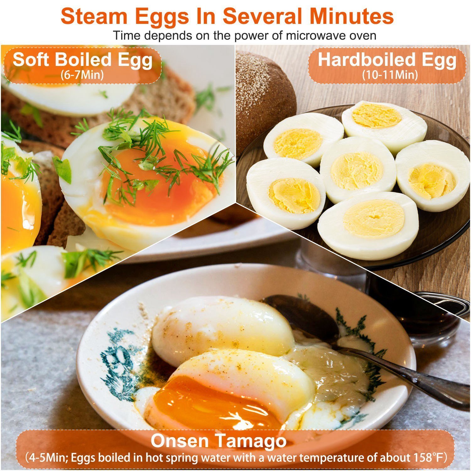 Microwave Egg Boiler Soft Medium Hard Egg Steamer Ball Shape Cooker - Image 6