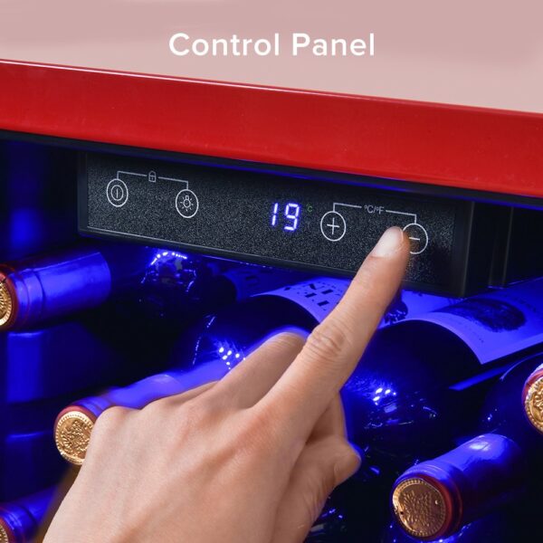 Countertop Wine Cooler with Compressor System and Digital Temperature Control - UV-Protective Finish, Holds 24 Standard Bottles - Image 3