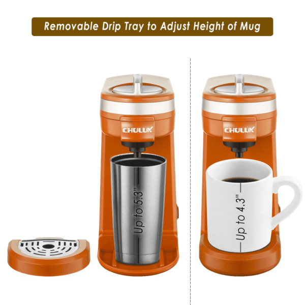 CHULUX Coffee Maker Single-Serve Coffee Machine for Capsule,Orange - Image 6