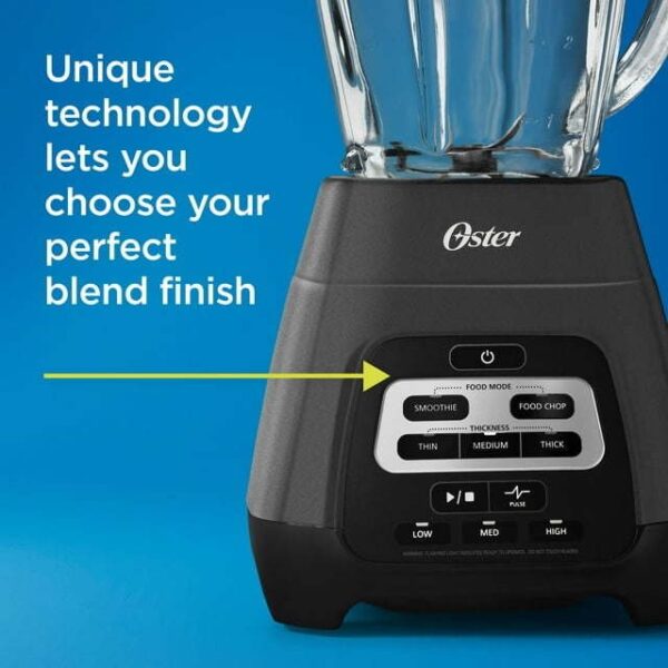 Oster Master Series Blender with Texture Select Settings Blend-N-Go Cup and Glass Jar Gray - Image 3