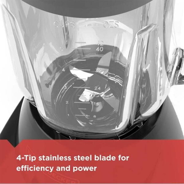 BLACK+DECKER Countertop Blender with 5-Cup Glass Jar Black BL2010BG - Image 2