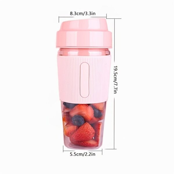 1PC Portable Blender; One-handed Drinking Mini Blender For Shakes And Smoothies With Rechargeable USB - Image 5
