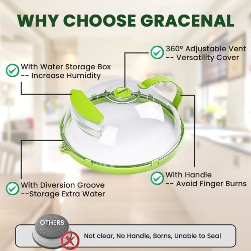 Microwave Cover for Food, Clear Microwave Splatter Cover - Image 3
