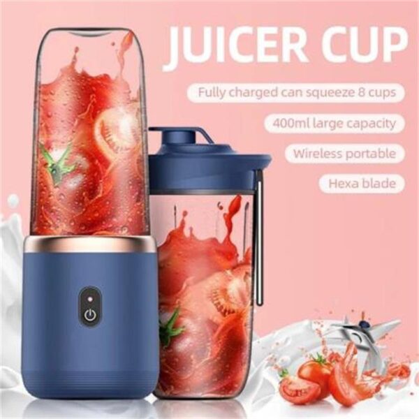 Small Electric Juicer 6 Blades Portable Juicer Cup Juicer Fruit Juice Cup Automatic Smoothie Blender Ice CrushCup - Image 6