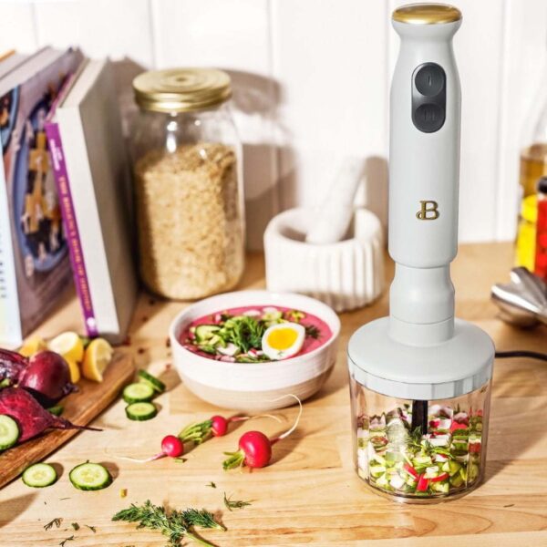 Beautiful Immersion Blender with 500ml Chopper and 700ml Measuring Cup White Icing by Drew Barrymore - Image 3