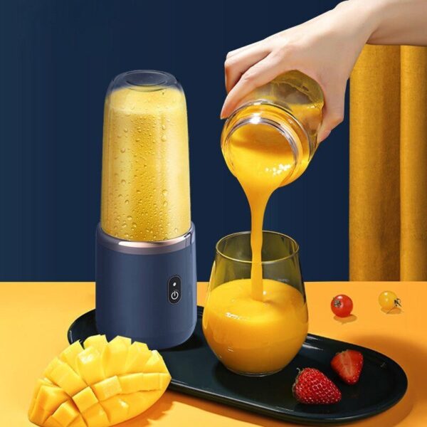 Small Electric Juicer 6 Blades Portable Juicer Cup Juicer Fruit Juice Cup Automatic Smoothie Blender Ice CrushCup - Image 5