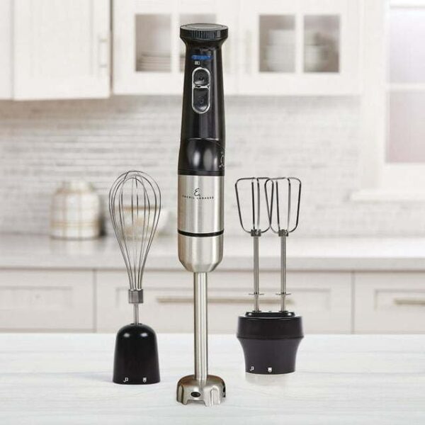 Emeril Lagass Blender & Beyond Plus Cordless Rechargeable Immersion Blender with Variable Speed, Double Beater, Black with Stainless Steel - Image 3