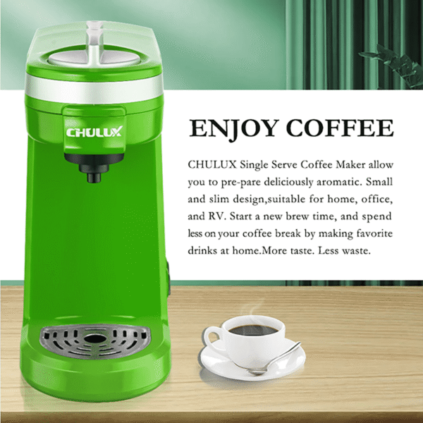 CHULUX Single Serve Coffee Maker with Removable Drip Tray,Green - Image 9