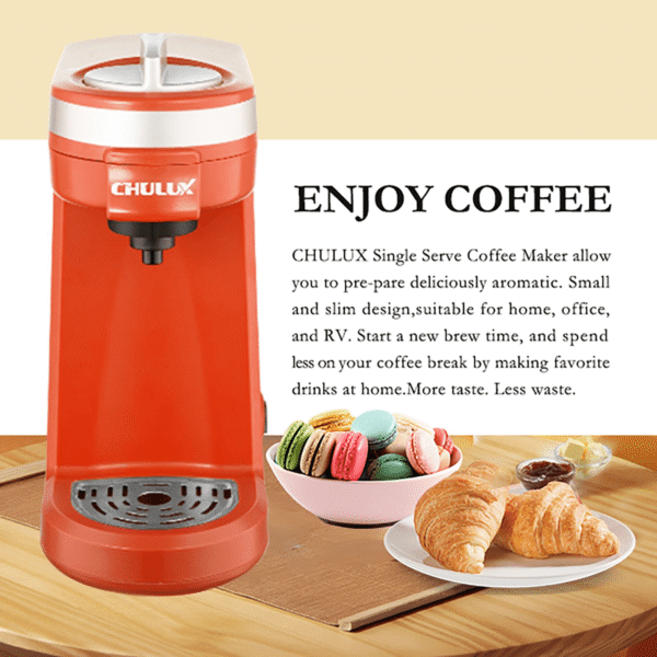 CHULUX Coffee Maker Single-Serve Coffee Machine for Capsule,Orange - Image 8