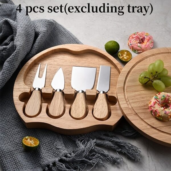 Stainless Steel Cheese Knife Set Kitchen Baking Knife Household Butter Cheese Knife Pizza Knife Fork Shovel (storage Box Not Included) - Image 2