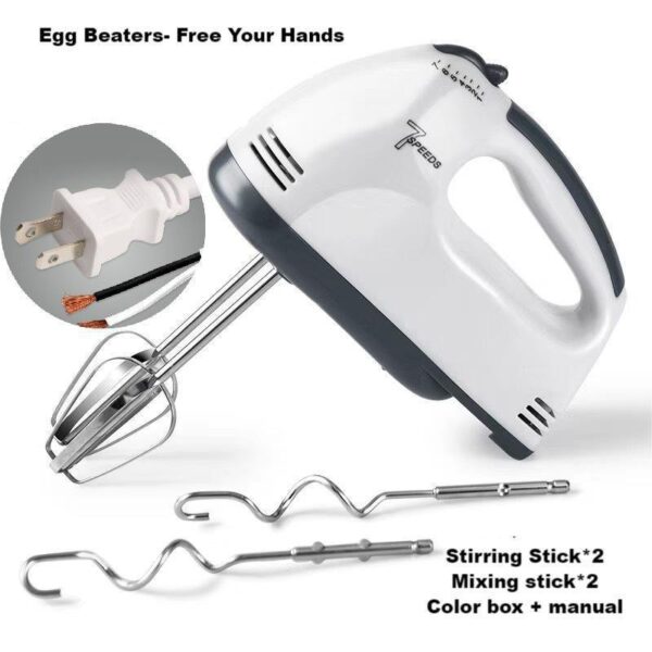Hand mixer home electric handheld whisk automatic baking small egg beater cream mixer - Image 2
