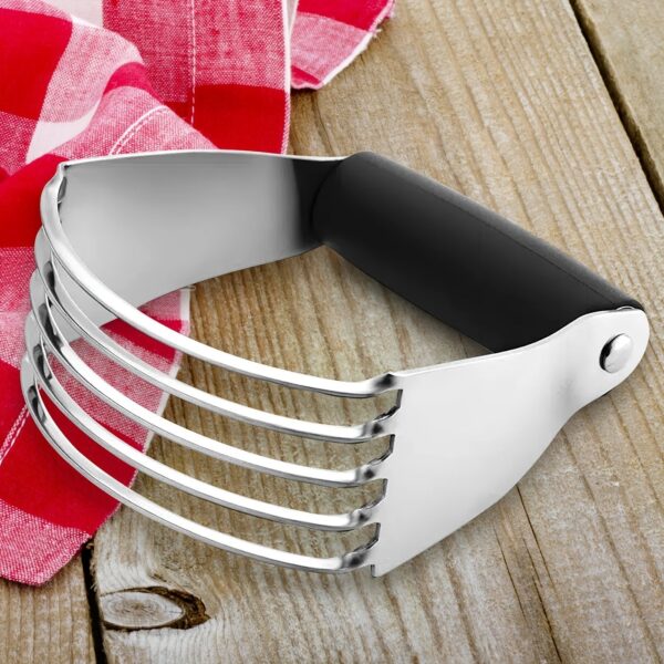 1pc Dough Blender Top Professional Pastry Cutter With Heavy Duty Stainless Steel Blades Medium Size 0.50lb - Image 2