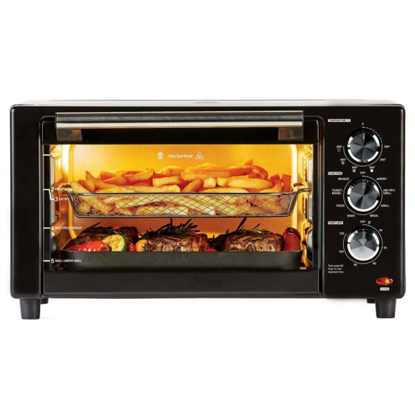 PowerXL Air Fryer Grill Plus, Toaster Oven, Black, 1500 Watts - Image 3