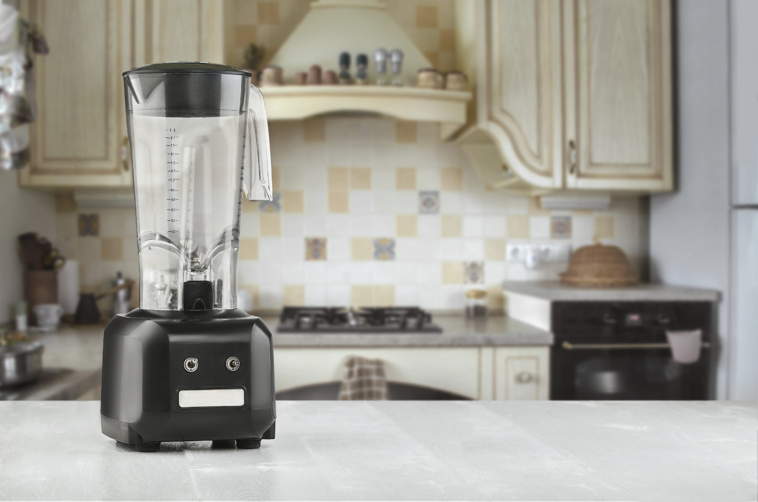 Blender and wooden table in kitchen Blender and wooden table in kitchen. Do Smoothies