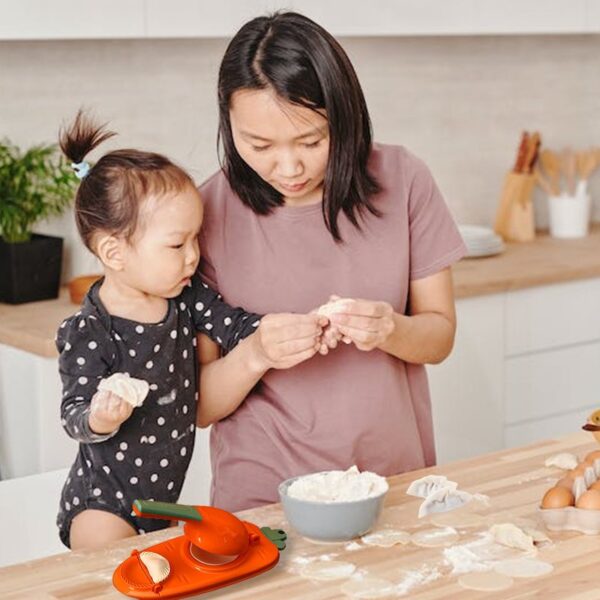 Kitchen Dumpling Maker 2 In 1 Dough Pressing Tool Set Dumpling Mold DIY Dumpling Wrapper Makers Manual Press Dumpling Crust Tool - Image 8