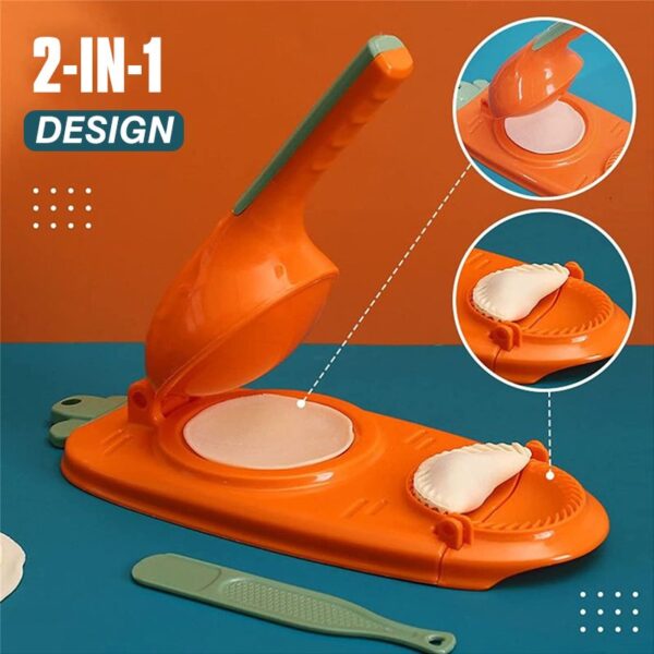 Kitchen Dumpling Maker 2 In 1 Dough Pressing Tool Set Dumpling Mold DIY Dumpling Wrapper Makers Manual Press Dumpling Crust Tool - Image 10