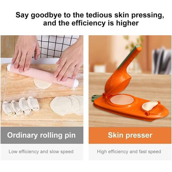 Kitchen Dumpling Maker 2 In 1 Dough Pressing Tool Set Dumpling Mold DIY Dumpling Wrapper Makers Manual Press Dumpling Crust Tool - Image 9