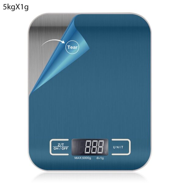1pc 10KG/5KG Kitchen Scales Stainless Steel Weighing For Food Diet Postal Balance Measuring LCD Precision Electronic - Image 5