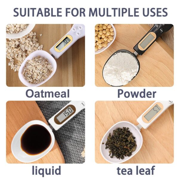 LCD Digital Kitchen Scale Electronic Cooking Food Weight Measuring Spoon 500g 0.1g Scale Mini Kitchen Tool Milk Coffee Tea Flour - Image 4