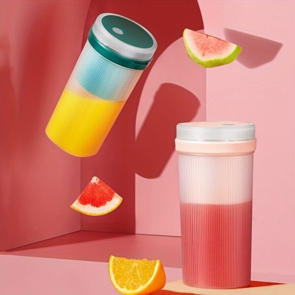 Summer Essentials Portable Juicer Cup Cooking Cup USB Wireless Electric Juicer Cup 300ML6 Knife Head - Image 6