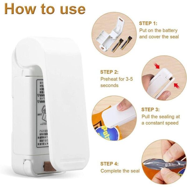 Mini Portable Sealer Heat Bag Sealing Machine Package Sealer Bags Thermal Plastic Food Bag Closure Packing Kitchen Accessories - Image 7