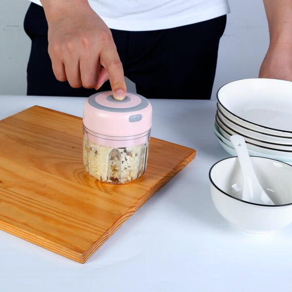 Mini Electric Garlic Chopper 8.45OZ Cordless Garlic Mincer Food Chopper - Image 13