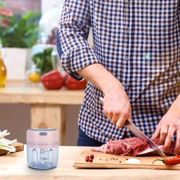 Mini Electric Garlic Chopper 8.45OZ Cordless Garlic Mincer Food Chopper - Image 14
