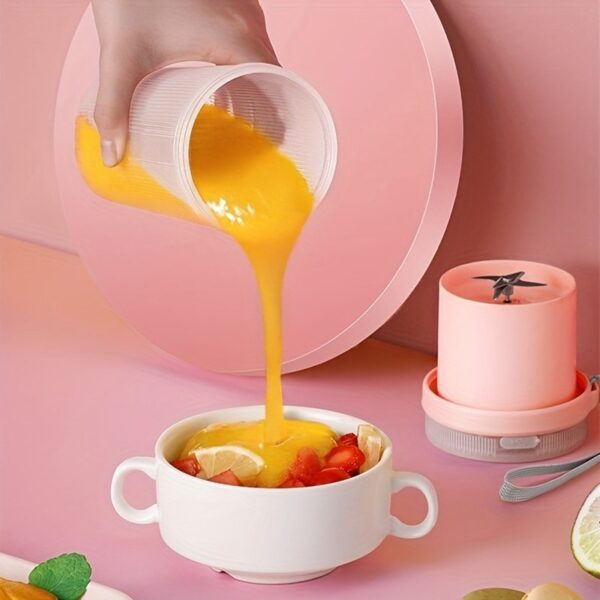 Summer Essentials Portable Juicer Cup Cooking Cup USB Wireless Electric Juicer Cup 300ML6 Knife Head - Image 8