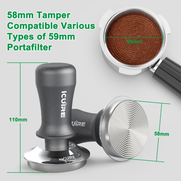 Espresso Tamper, Premium Coffee Tamper for Espresso Machine with Calibrated Spring Loaded, Premium Stainless Steel Flat Base - Image 10